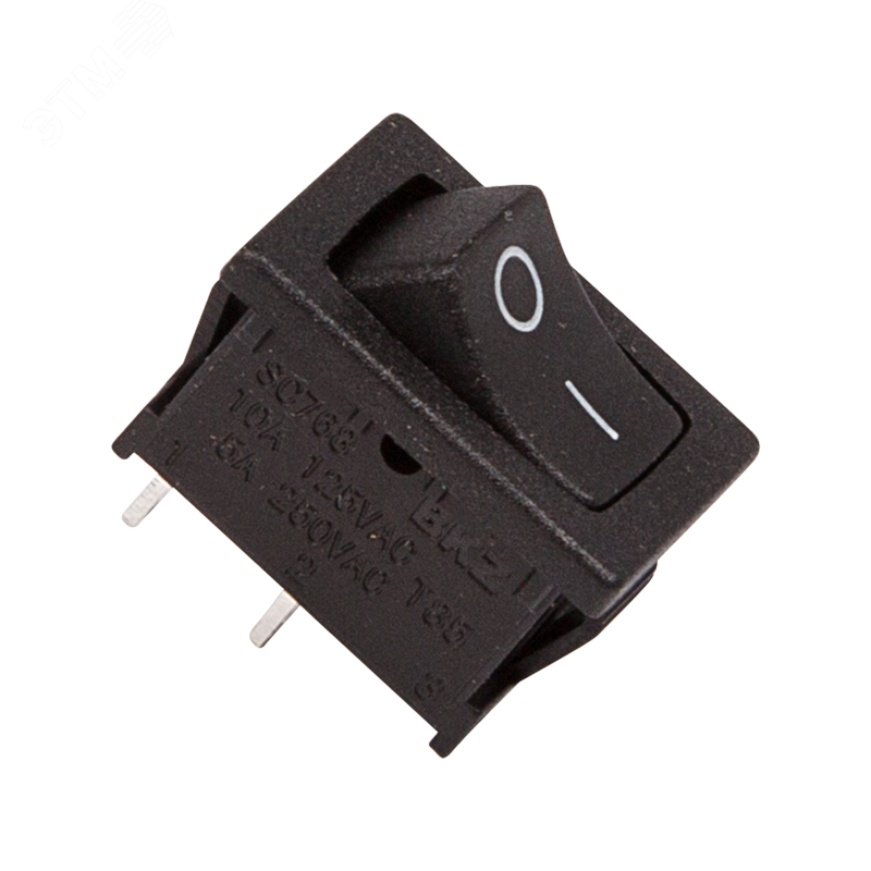 Выключатель клавишный 250В 6А (2с) ON-OFF черн. Mini (RWB-201; SC-768) 36-2110 - Rexant