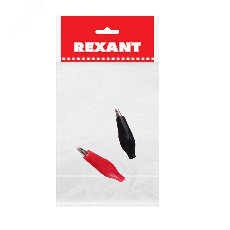 Зажим "крокодил" 5А 40мм в изоляторе (пакет Боб) (уп.2шт) 16-0001-9 - Rexant