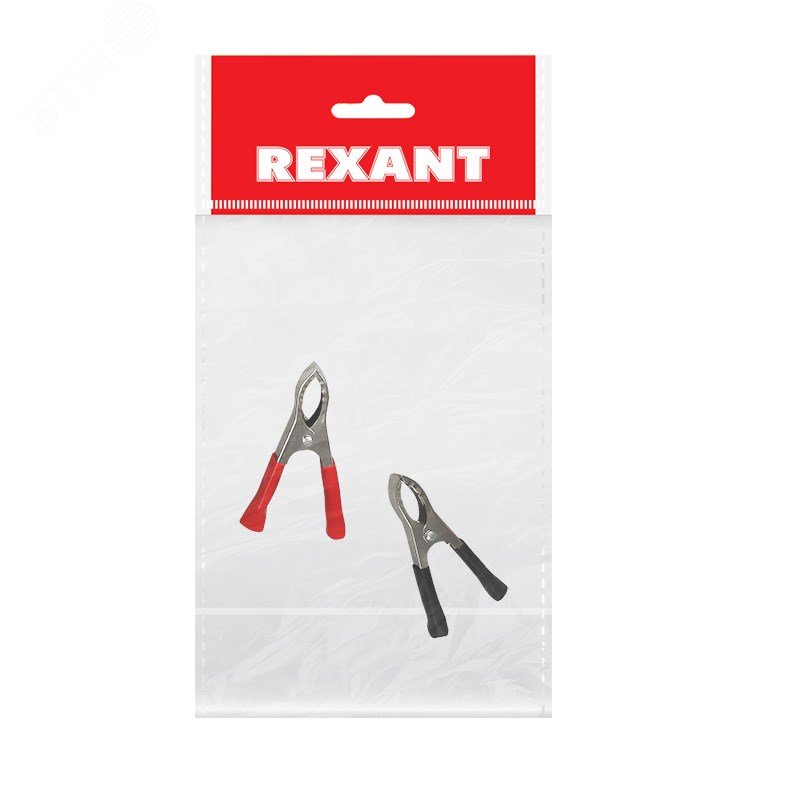 Зажим "крокодил" 30А 75мм (пакет Боб) (уп.2шт) 16-0015-9 - Rexant