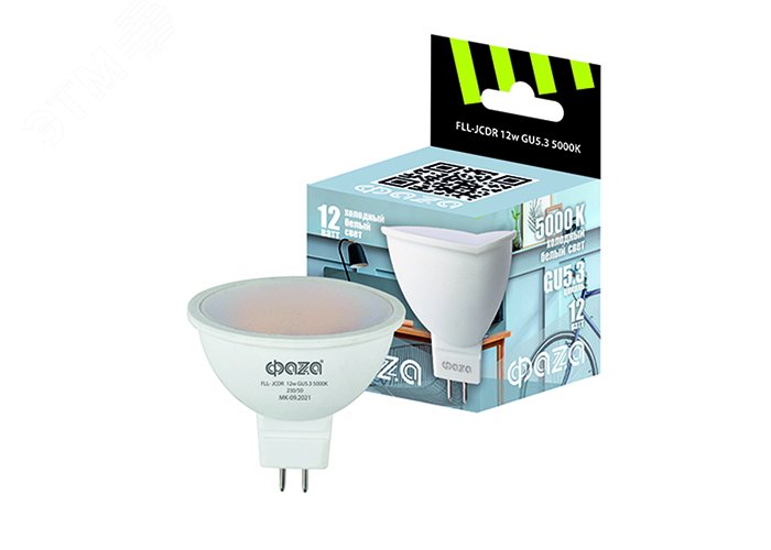 Лампа светодиодная LED 12Вт 5000K GU5.3 230/50 5038714 - Jazzway