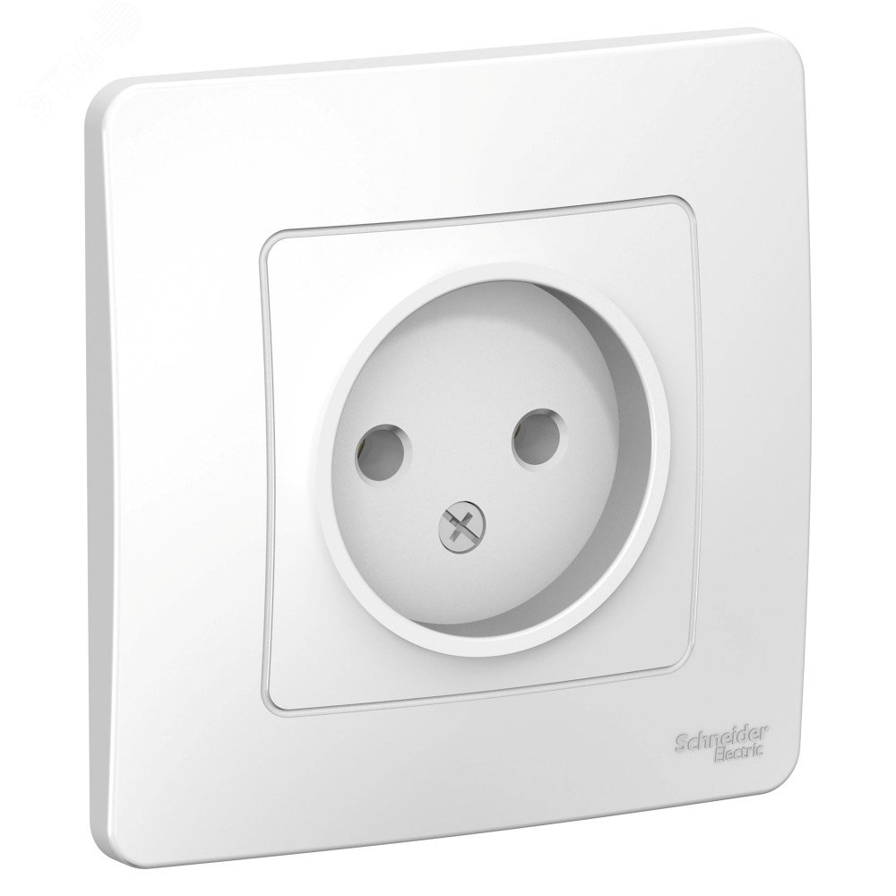 Розетка 1-м СП Blanca 16А IP20 250В без заземл. без защ. шторок бел. SE BLNRS000011 - Systeme Electric