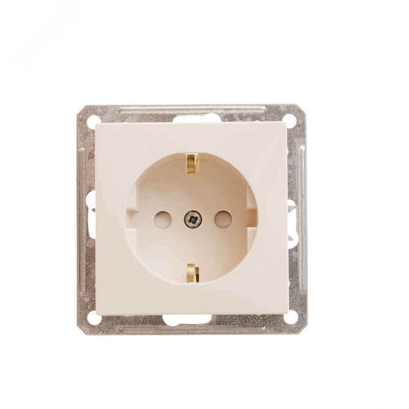 Розетка 1-м СП W59 16А IP20 с заземл. защ. шторки механизм сл. кость SE RS16-152-2-86 - Systeme Electric
