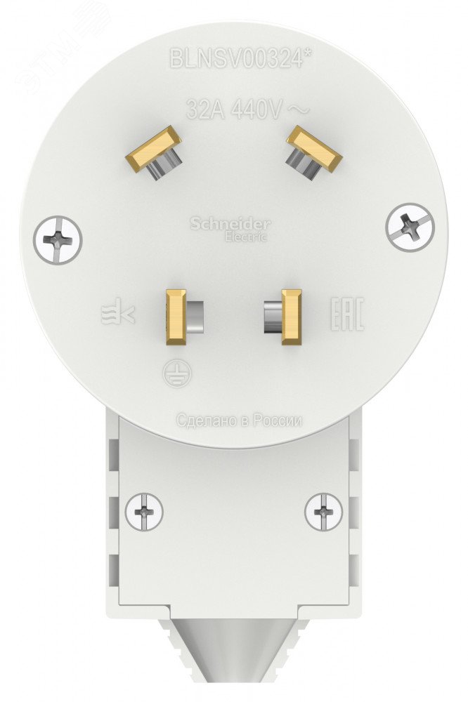Вилка силовая СП Blanca 3P+E 32А 400В бел. SE BLNSV003241 - Systeme Electric