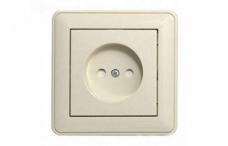 Розетка 1-м СП W59 16А IP20 с заземл. защ. шторки в сборе сл. кость SE RS16-152-28 - Systeme Electric