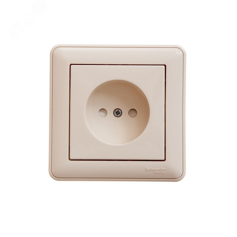 Розетка 1-м СП W59 16А IP20 без заземл. защ. шторки сл. кость SE RS16-151-28 - Systeme Electric