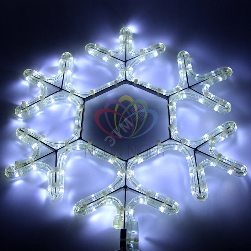 Фигура Снежинка цвет белый, размер 45x38 см 501-212-1 - NEON-NIGHT