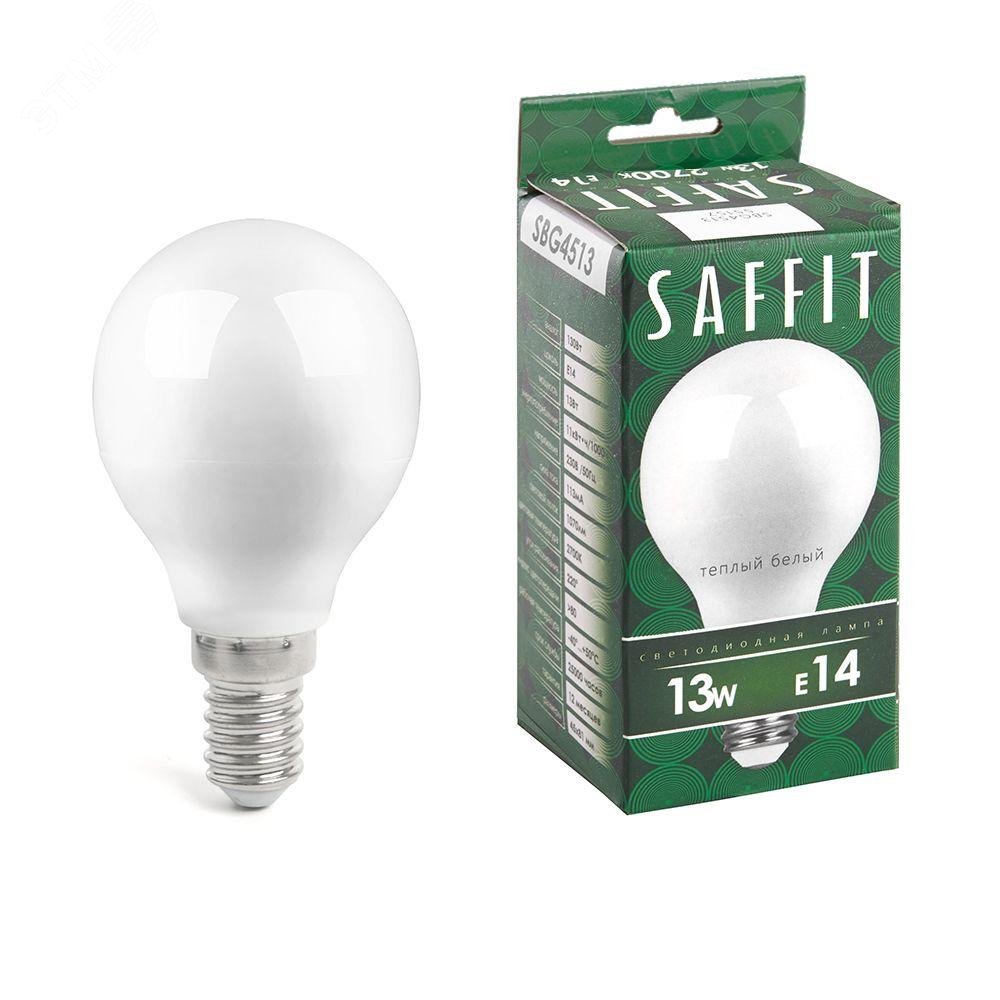 Лампа светодиодная LED 13вт Е14 теплый матовый шар 55157 - Feron