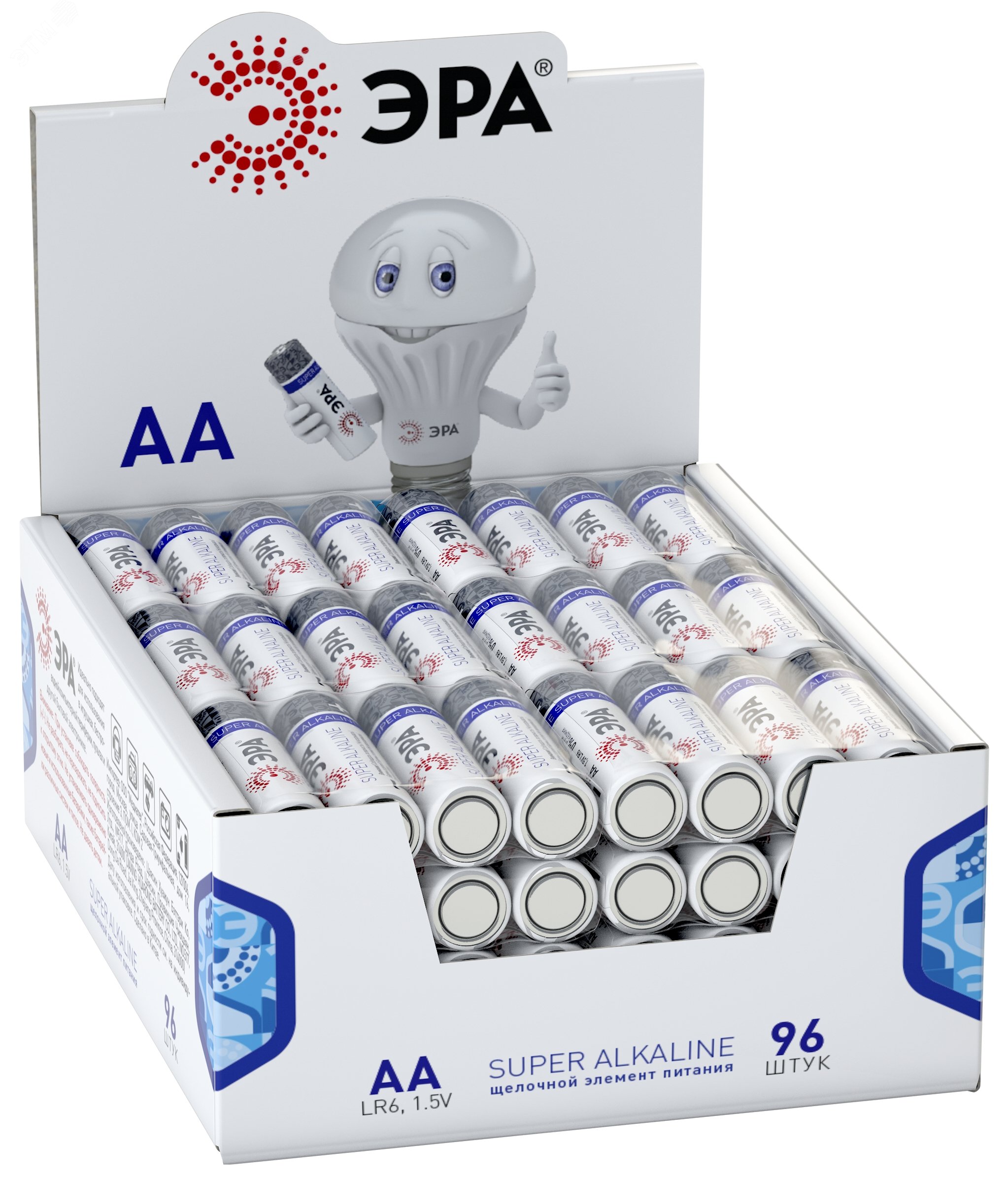 Батарейки LR6-4S promo-box SUPER Alkaline (96/384/18432) Б0018951 - Эра