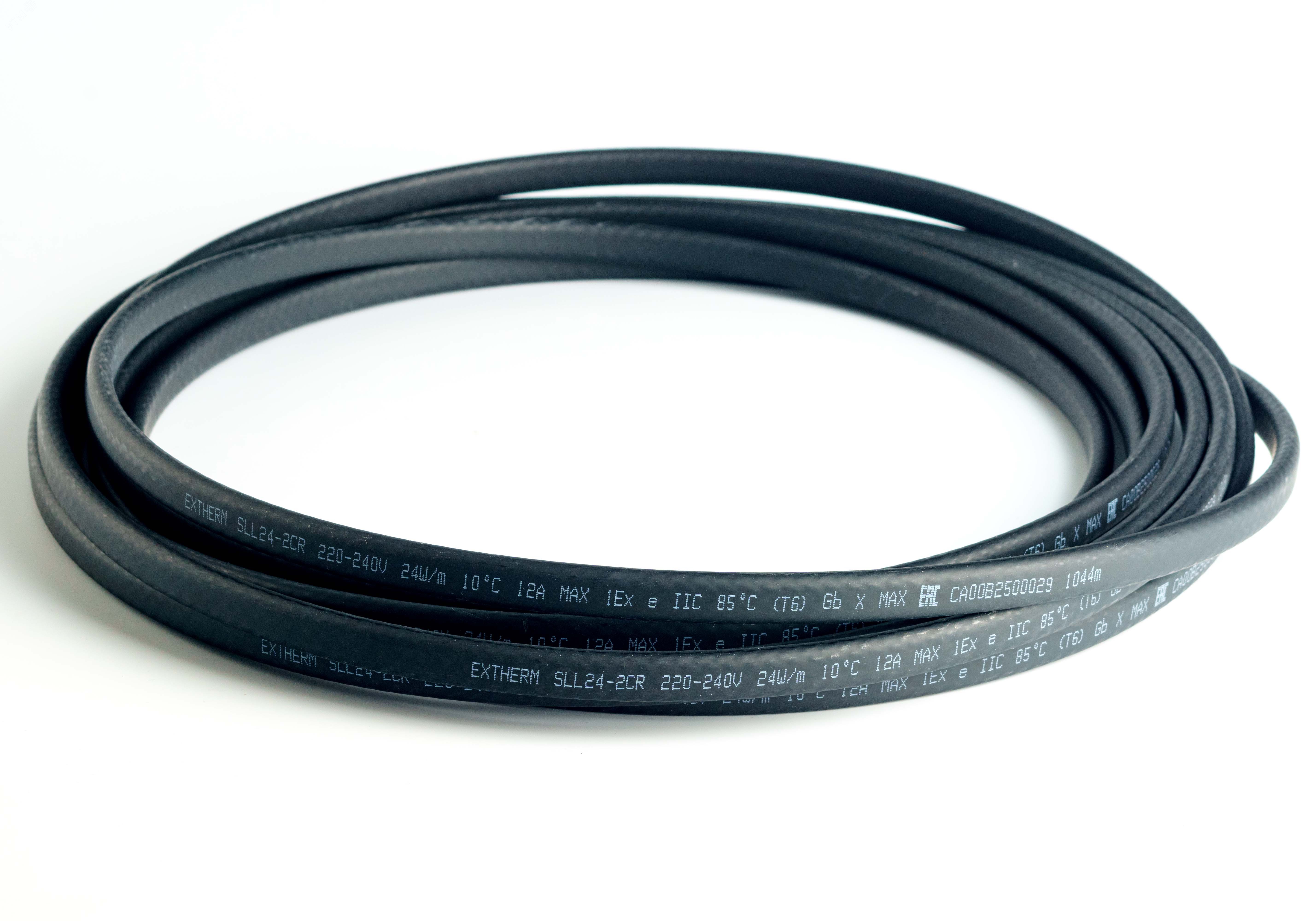 Кабель нагревательный саморег. 24Вт/м 16AWG строительного применения (кровли; трубы) термопласт Extherm SXLL24-2CR - EXTHERM