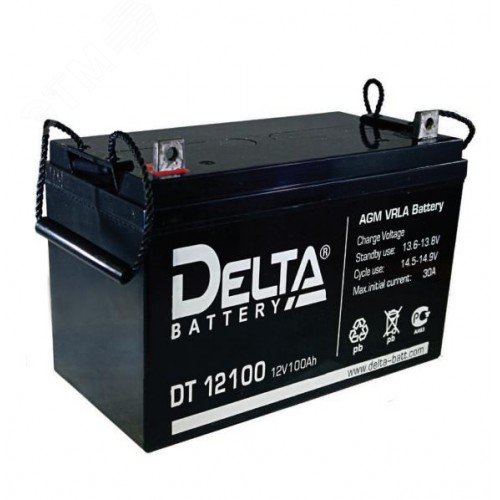 Аккумулятор ОПС 12В 100А.ч DT 12100 - DELTA