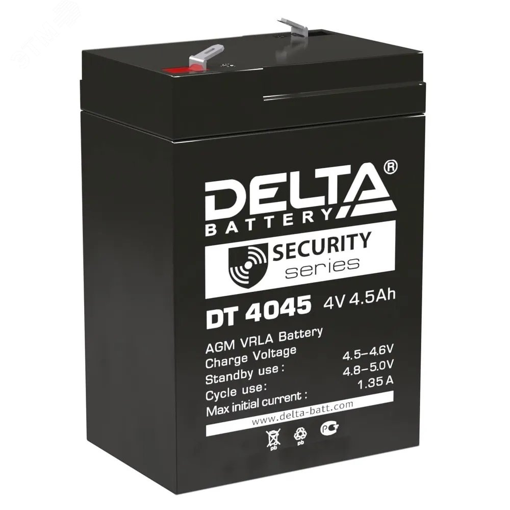 Аккумулятор ОПС 4В 4.5А.ч для прожекторов DT 4045 - DELTA