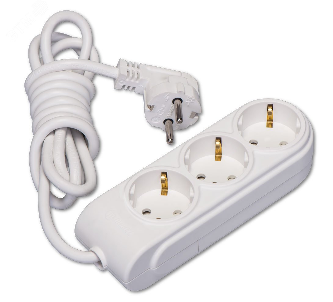 Удлинитель 3х5м с заземл. 16А IP20 защ. шторки N3210063 - Makel