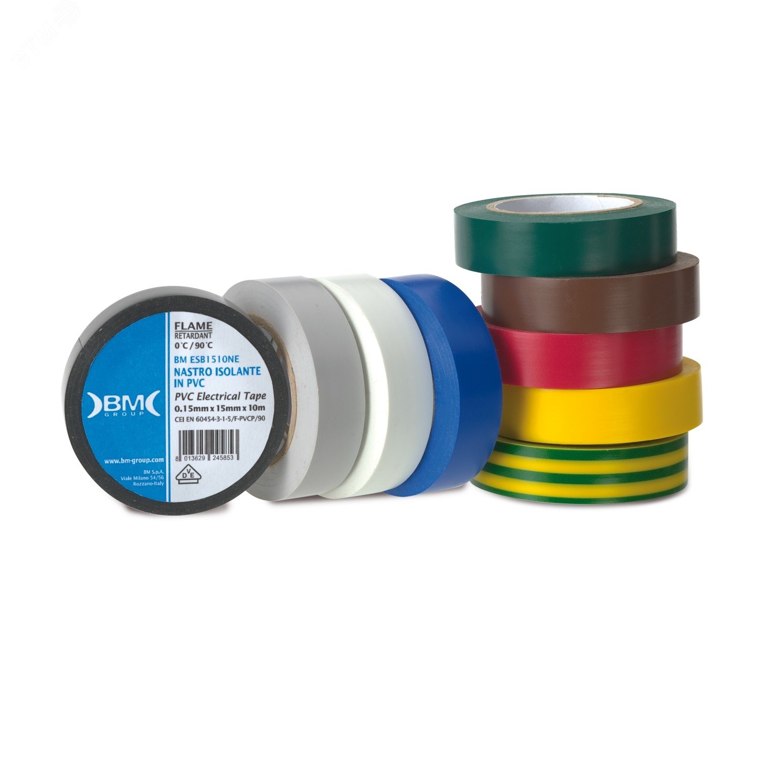 Изолента ПВХ 19мм (рул.25м) бел. BM-ESB1925BI - BM-Group