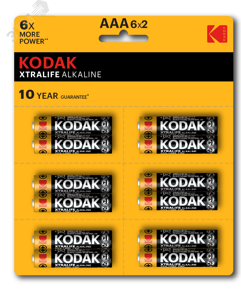 Батарейка LR03-12BL perforated (6x2BL) XTRALIFE [KAAA-2x6 perf] (144/576/43200) NEW СТРОГО КРАТНО 12 шт Б0038793 - Kodak