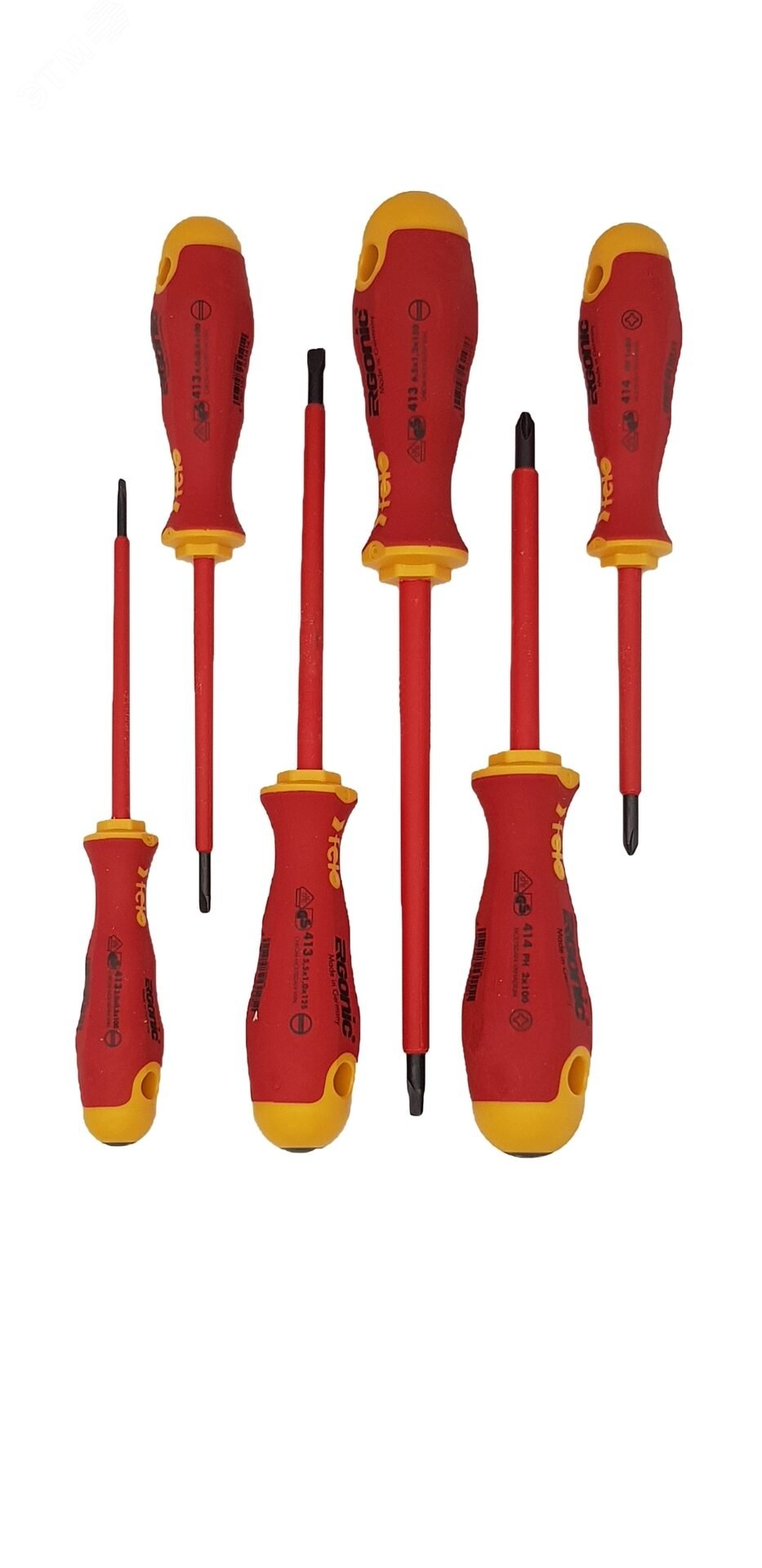Набор диэлектрических отверток Ergonic (уп.6шт) Felo 41396198 - FELO