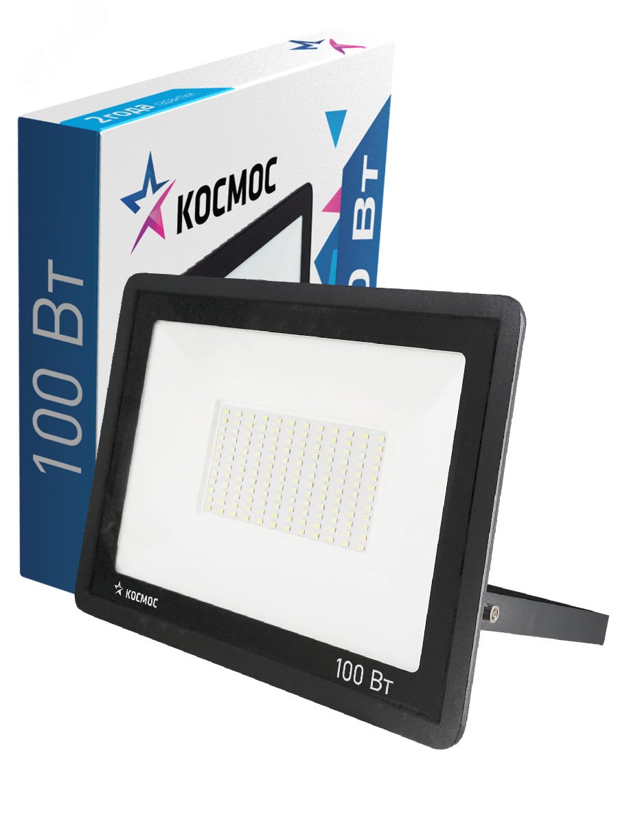Прожектор светодиодный 100Вт 6500К IP65 8000лм КОСМОС K_PR5_LED_100 - Космос