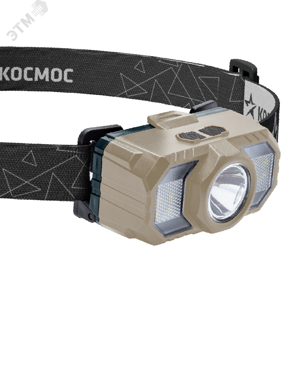 Фонарь аккумуляторный налобный 2Вт LED+2Вт SMD LED+красн. съемные Li-ion 2x18650 1200мА.ч=2400 мА.ч корпус ABS-пластик USB-шнур регулируемый эласт. ремешок KOC506Lit - Космос