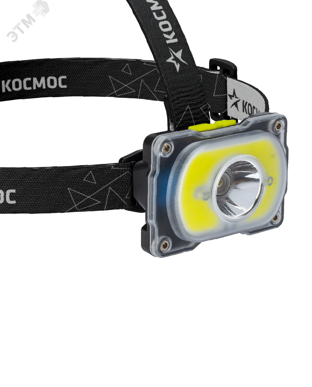 Фонарь аккумуляторный налобный 3Вт XPE LED+5Вт COB LED Li-ion 18650 1200мА.ч корпус ABS-пластик индикатор уровня заряда USB-шнур type C регулируемый эласт. ремешок KOC507Lit - Космос