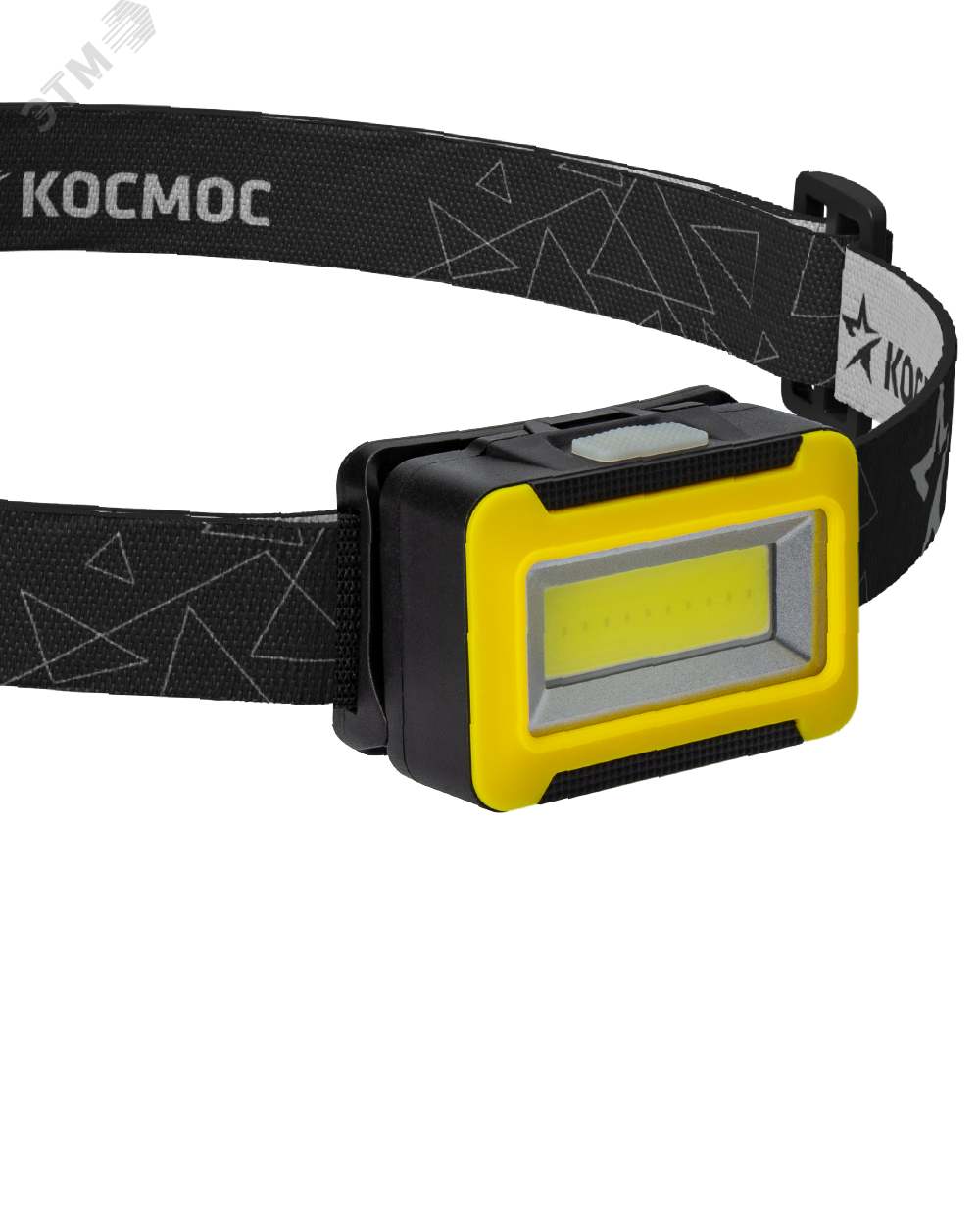 Фонарь налобный 3Вт COB LED 3xAAA корпус ABS-пластик регулируемый эласт. ремешок KOC518B - Космос