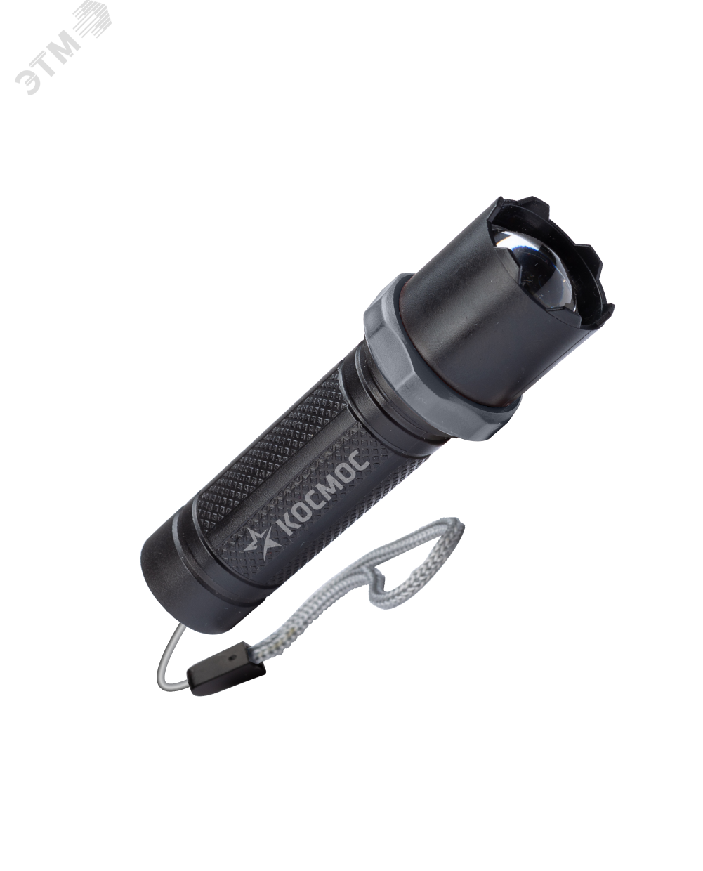 Фонарь аккумуляторный ручной LED 1Вт линза зум аккум. Li-ion 14500 0.45А.ч USB-шнур ABS-пластик KOS117Lit - Космос