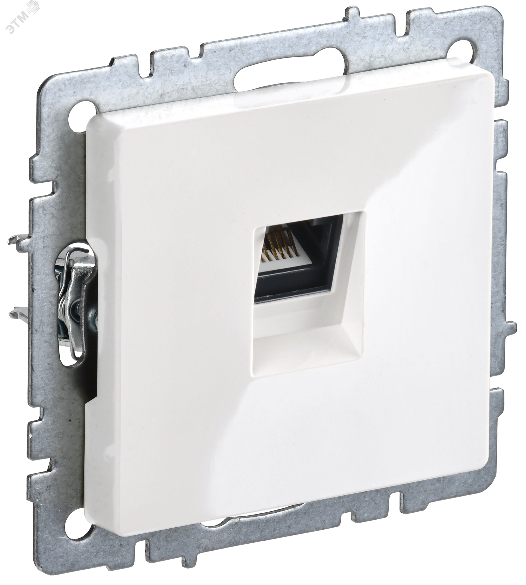 Розетка компьютерная СП RJ45 кат.5E BRITE РК10-БрБ бел. BR-K10-1-K01 - IEK
