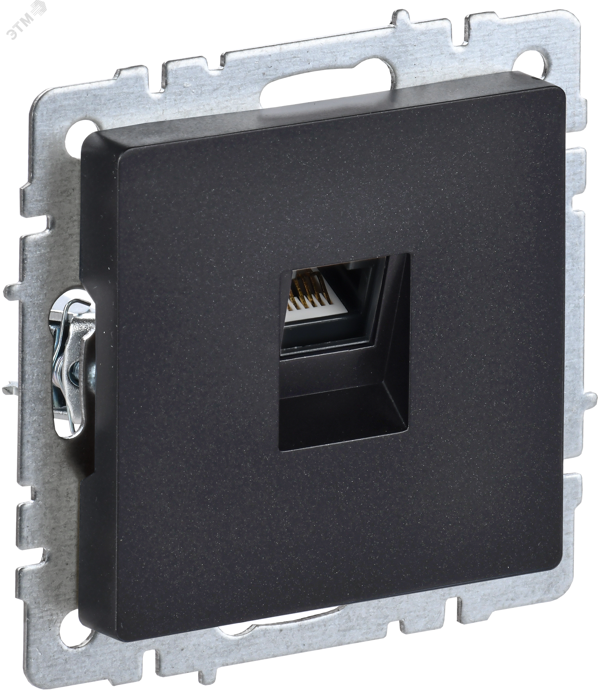 Розетка компьютерная СП RJ45 кат.5E BRITE РК10-БрЧ черн. BR-K10-1-K02 - IEK