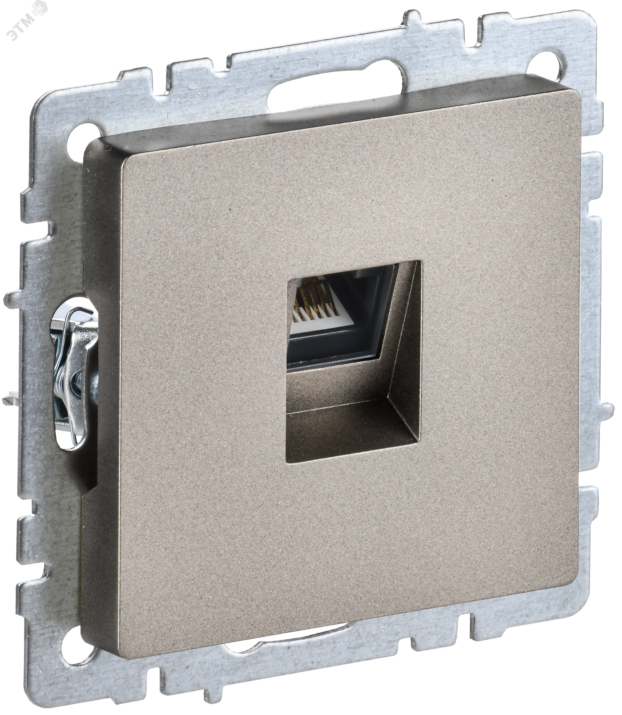 Розетка компьютерная СП RJ45 кат.5E BRITE РК10-БрШ шампань BR-K10-1-K37 - IEK