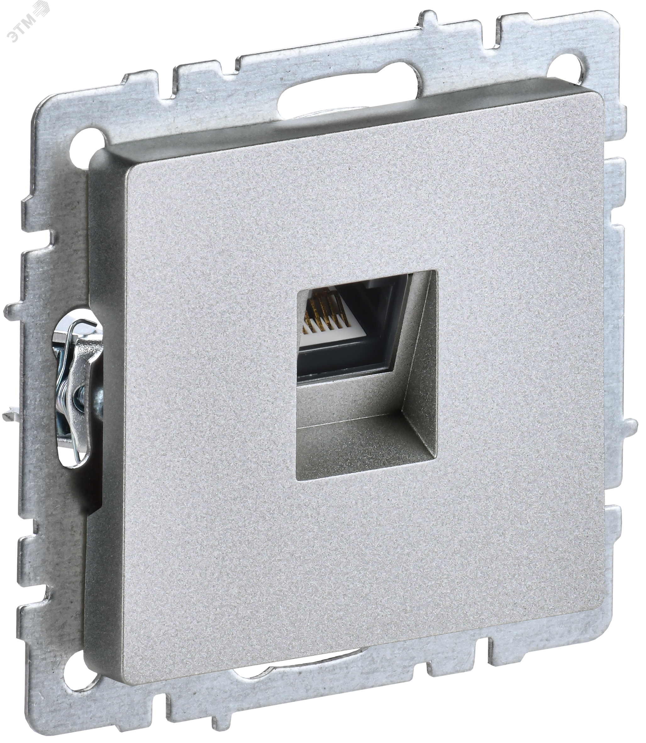 Розетка компьютерная СП RJ45 кат.5E BRITE РК10-БрА алюм. BR-K10-1-K47 - IEK