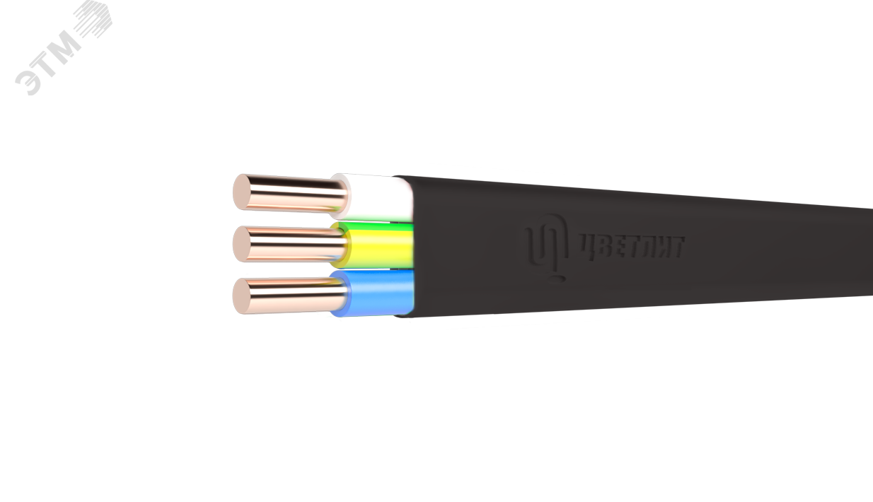 Кабель ППГ-Пнг(А)-HF 3х1.5 ОК (N PE) 0.66кВ (уп.100м) 00-00146539 - Цветлит