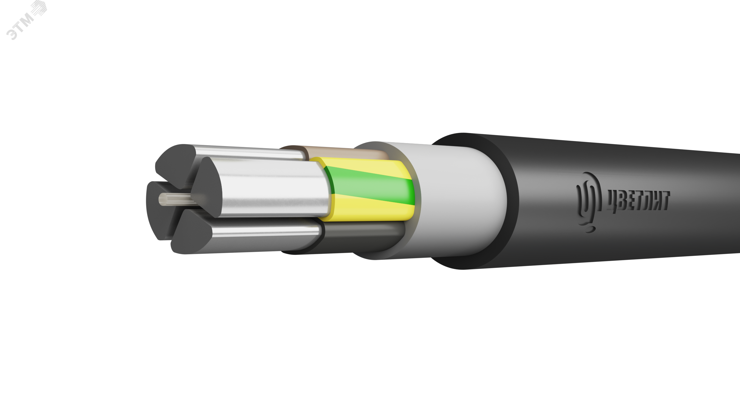 Кабель силовой АВВГнг(А)-LS 4х150ос(N)-1 ТРТС 00-00139970 - Цветлит