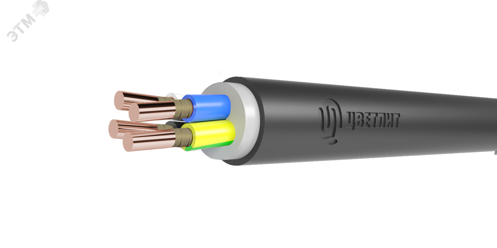 Кабель ВВГнг(А)-FRLS 4х6 ОК (N) 0.66кВ (м) 00-00140703 - Цветлит
