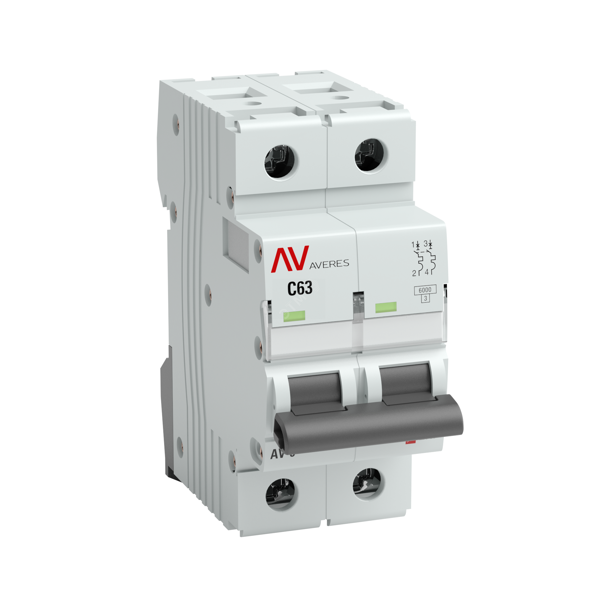 mcb6-2-25B-av Выключатель автоматический AV-6 2P 25A (B) 6kA EKF AVERES(кр.1шт) - EKF