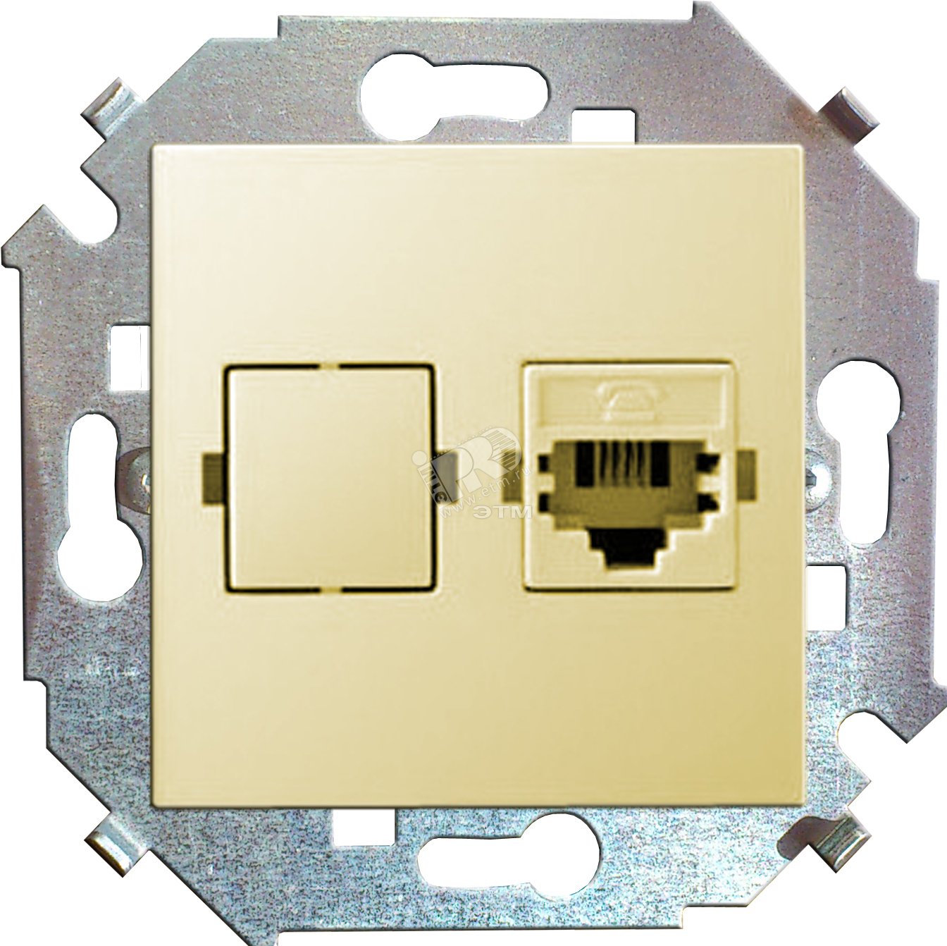 Розетка компьютерная СП 15 RJ45 кат.5E Systimax механизм сл. кость 1591598-031 - Simon