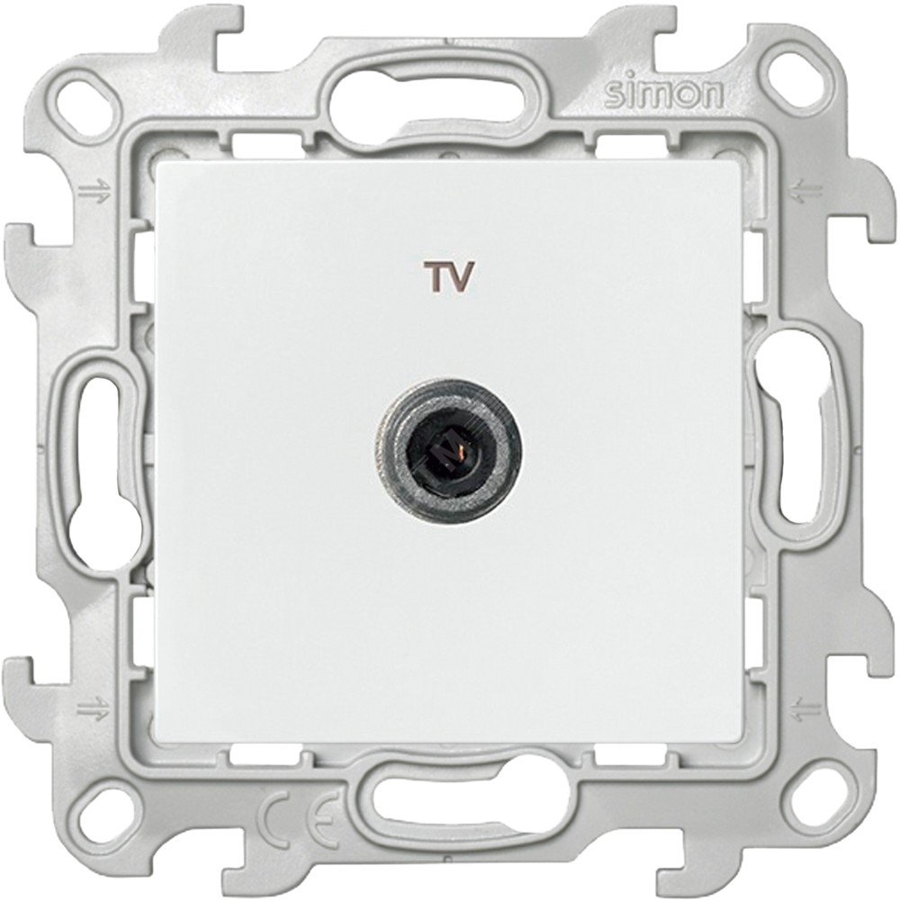 Розетка телевизионная одиночная TV СП 24 IP20 механизм бел. 2450477-030 - Simon