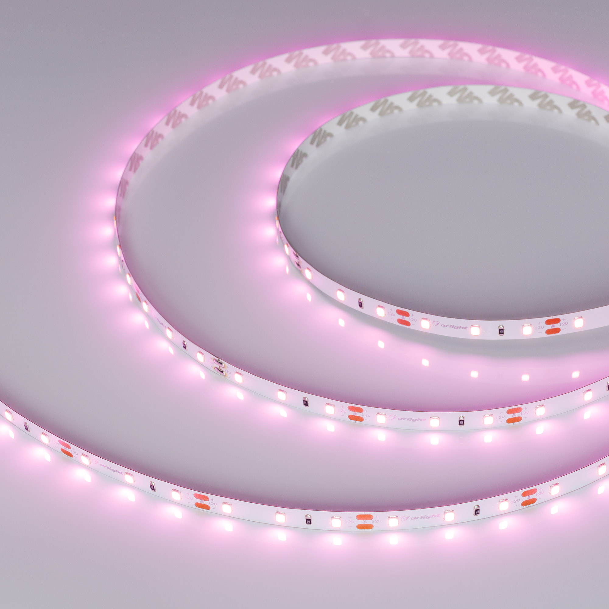 Купить Лента RT-A60-8mm 12V Pink (4.8 W/m, IP20, 2835, 5m) 013571(2) Arlight оптом в Москве