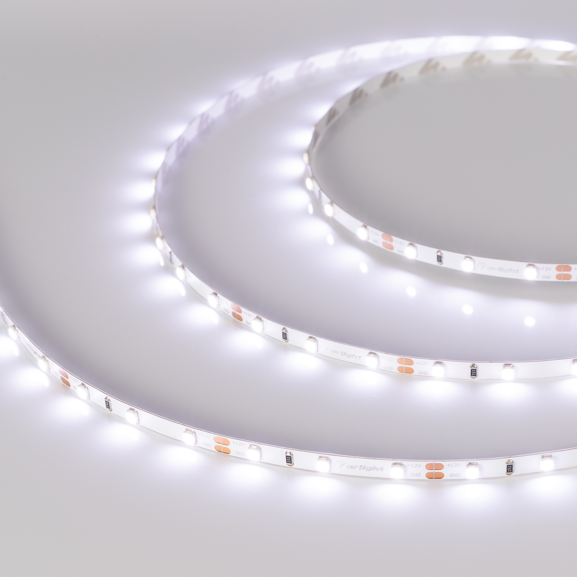 Купить Лента RT-A60-5mm 12V Cool 15K (4.8 W/m, IP20, 2835, 5m) 015215(2) Arlight оптом в Москве
