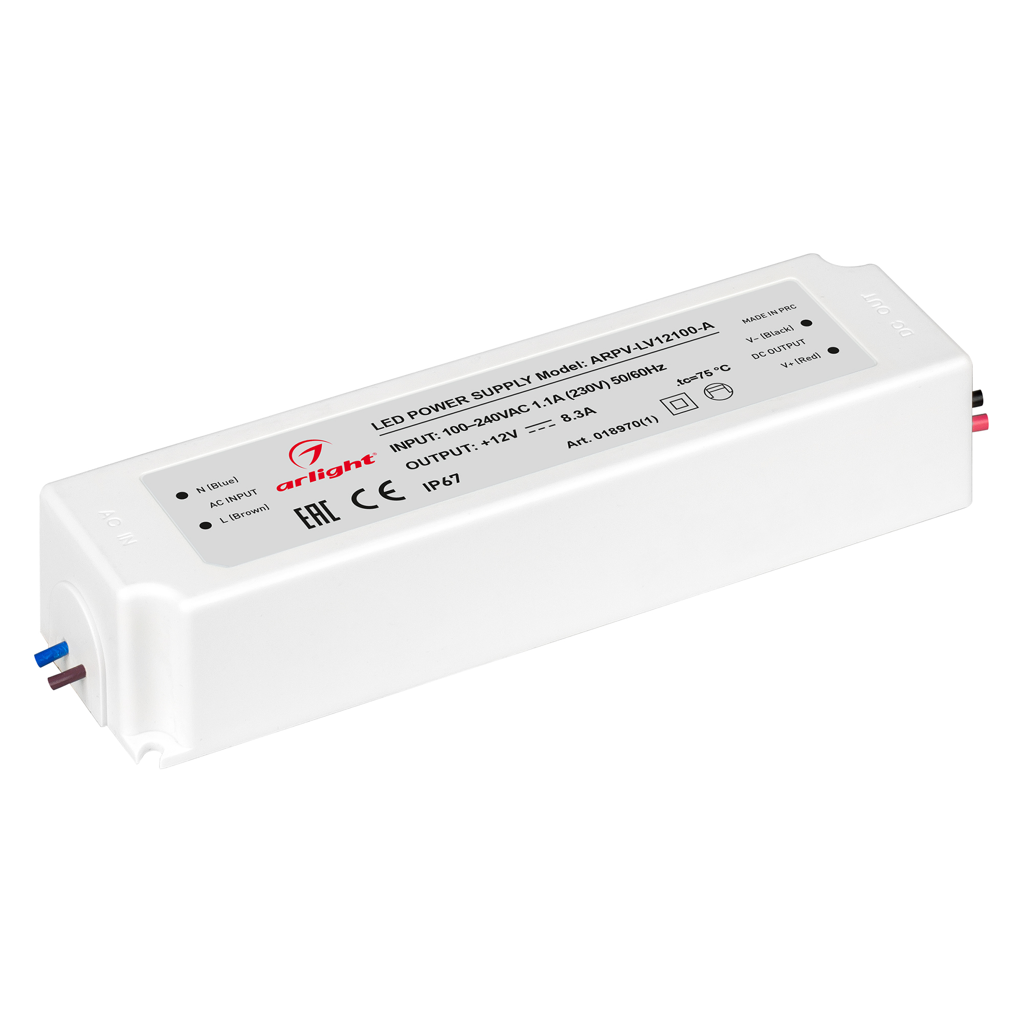 Блок питания ARPV-LV12100-A (12V, 8.3A, 100W) 018970(1) - Arlight