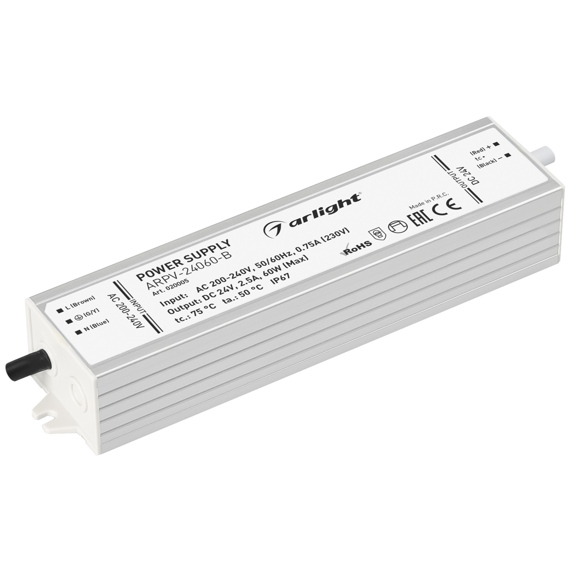Блок питания ARPV-24060-B (24V, 2.5A, 60W) 020005 - Arlight