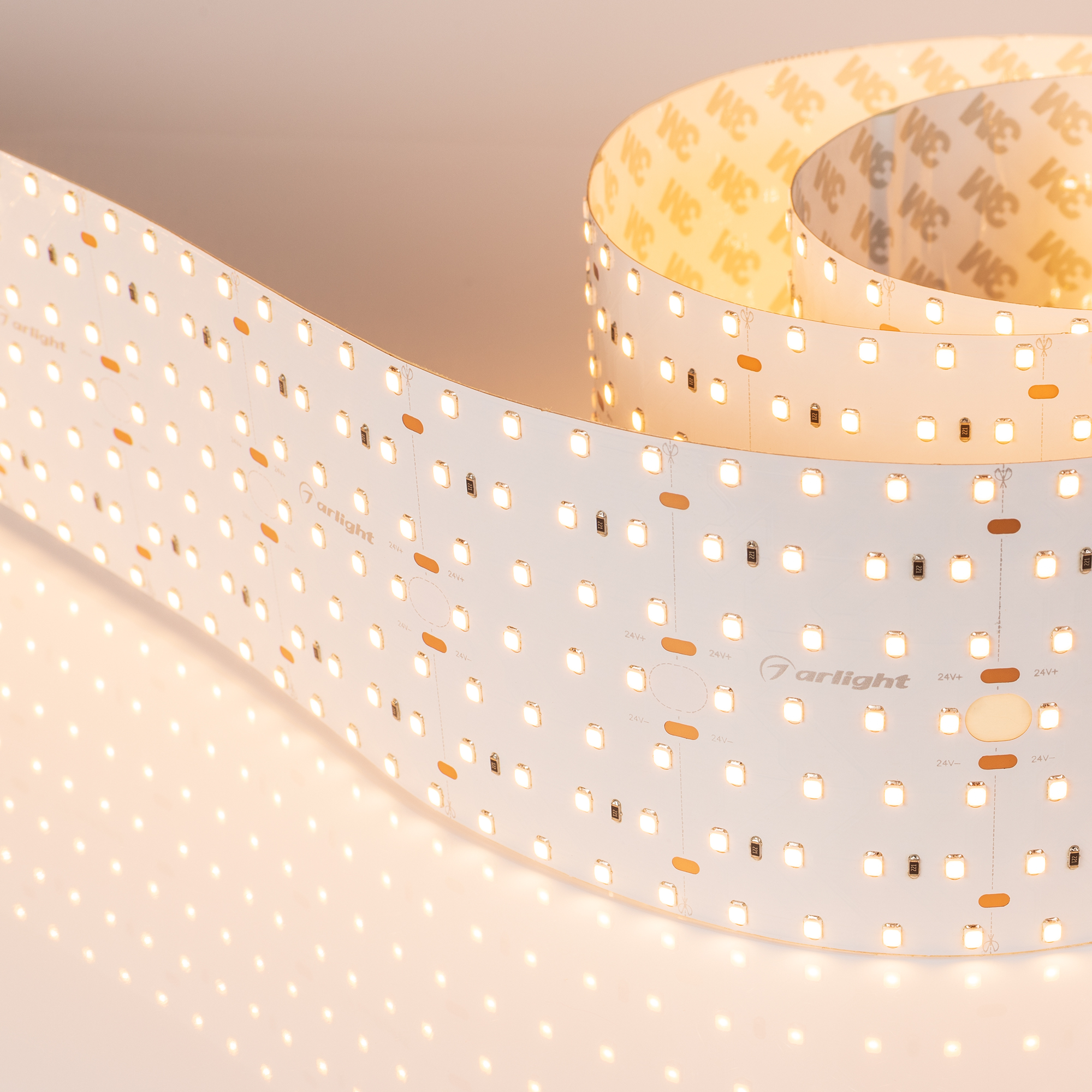 Купить Лента S2-2500 24V Warm 3000K 85mm (2835, 560 LED/m, LUX) 021211 Arlight оптом в Москве