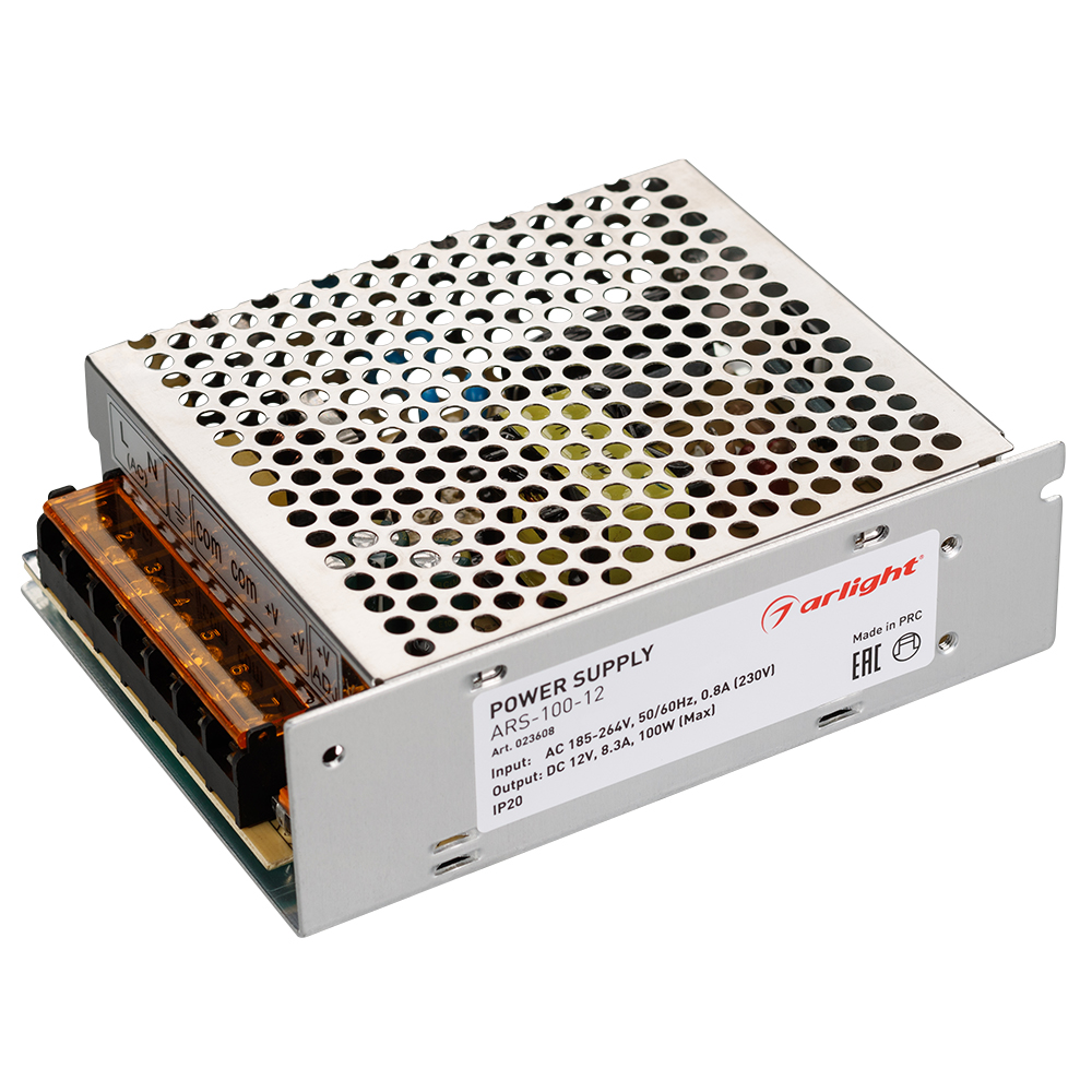 Блок питания ARS-100-12 (12V, 8.3A, 100W) 023608 - Arlight