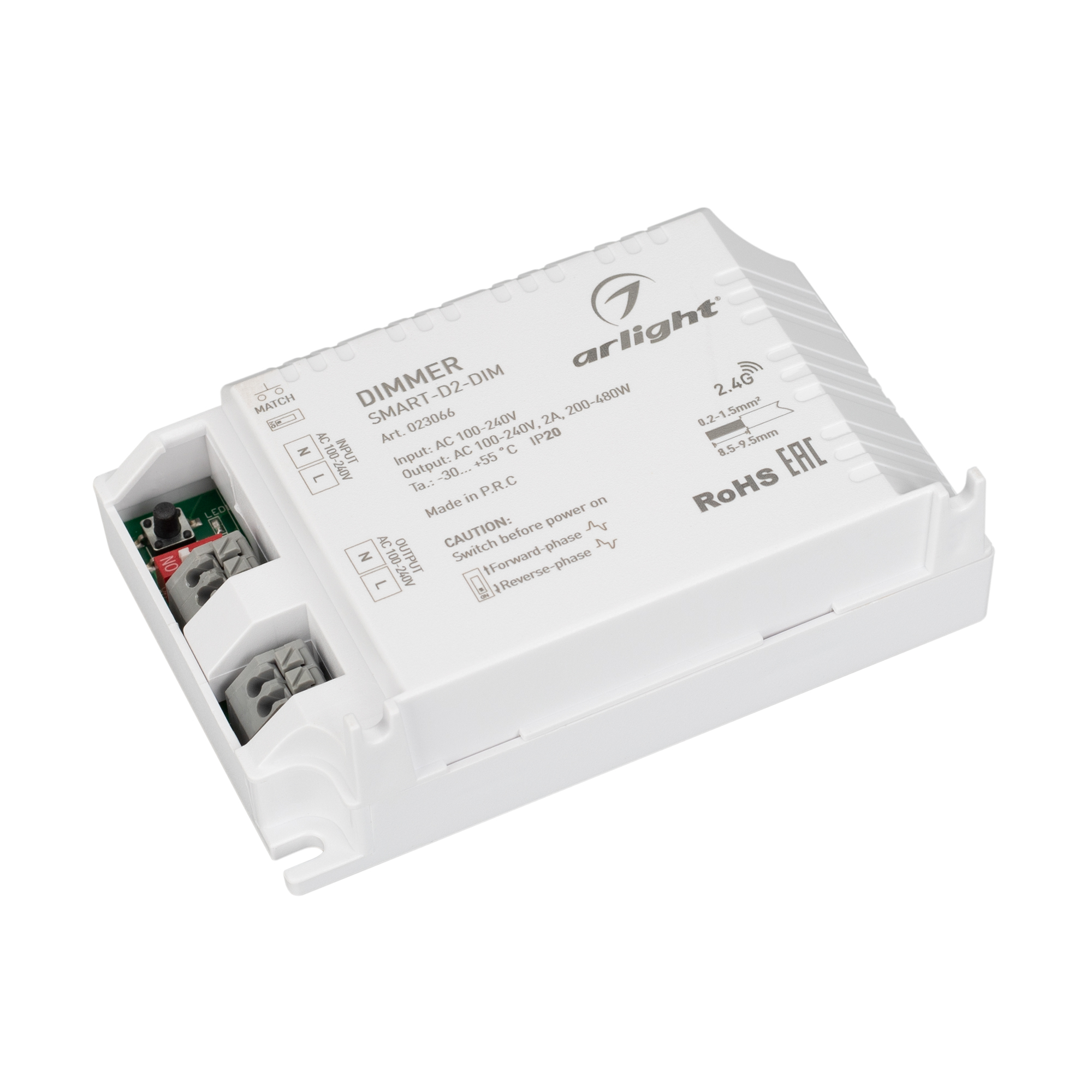 Диммер SMART-D2-DIM-SUF (230V, 2A, TRIAC, 2.4G) 023066 - Arlight