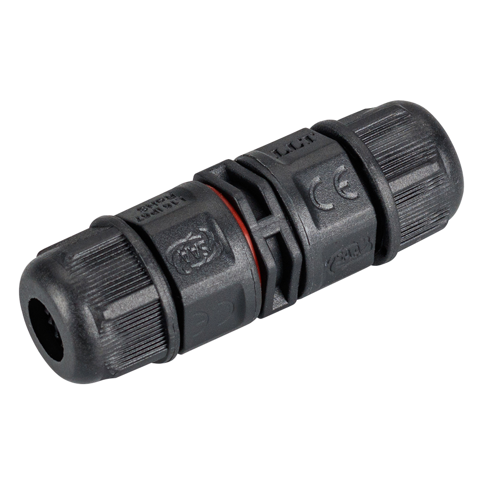 Коннектор прямой NEO-CON-I-2pin-BK (3-7mm, IP67) 024936 - Arlight