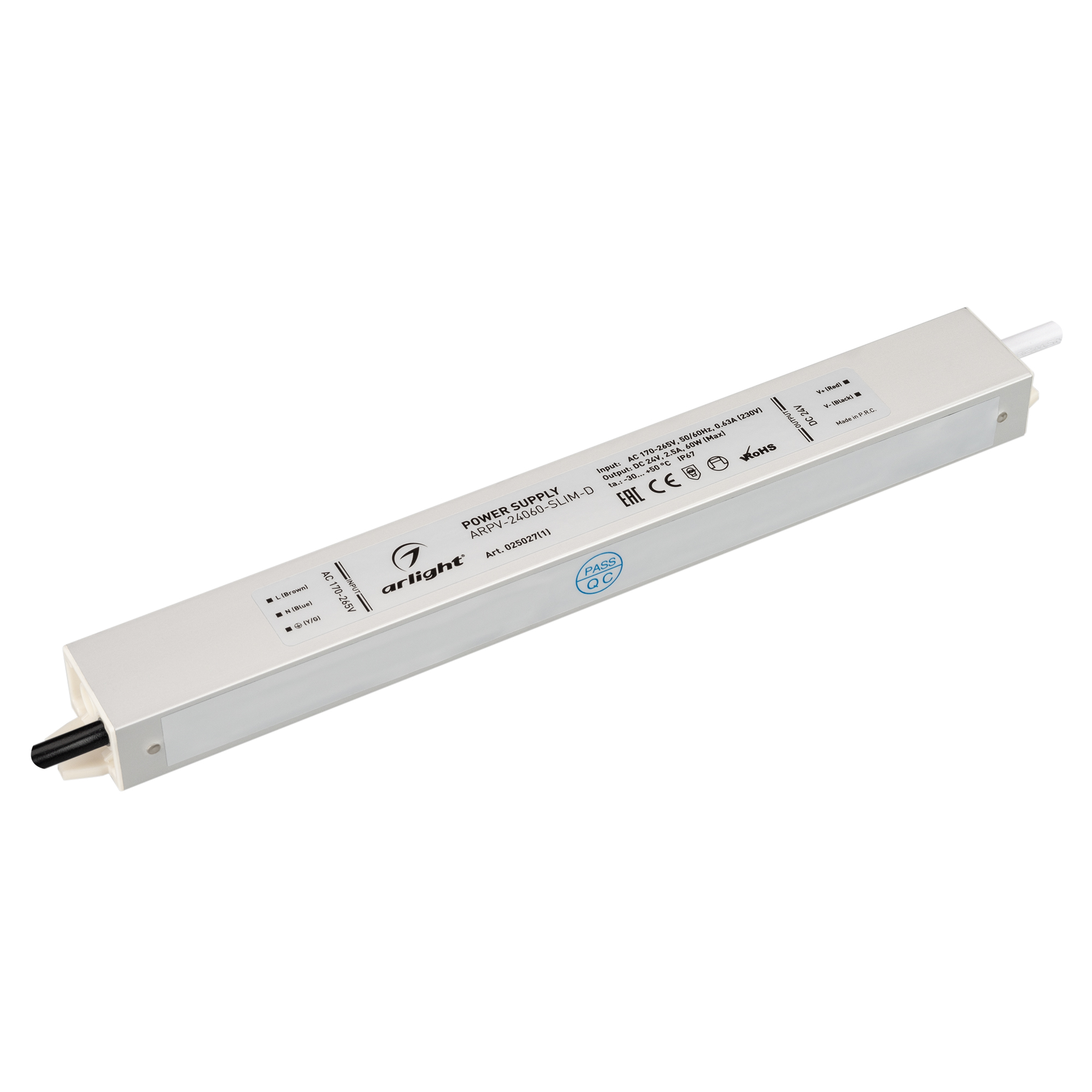 Блок питания ARPV-24060-SLIM-D (24V, 2.5A, 60W) 025027(1) - Arlight