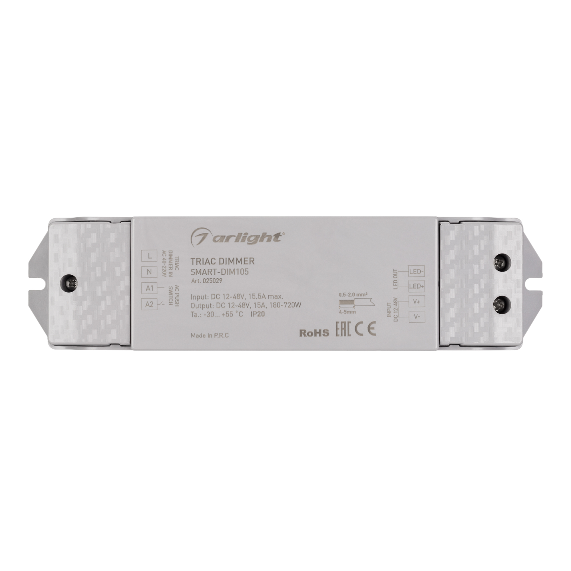 Диммер SMART-DIM105 (12-48V, 15A, TRIAC) 025029 - Arlight
