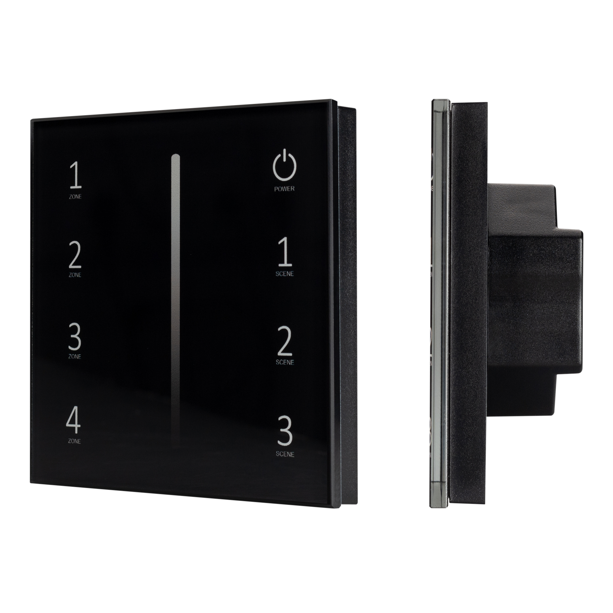Панель Sens SMART-P17-DIM Black (230V, 4 зоны, 2.4G) 028129 - Arlight