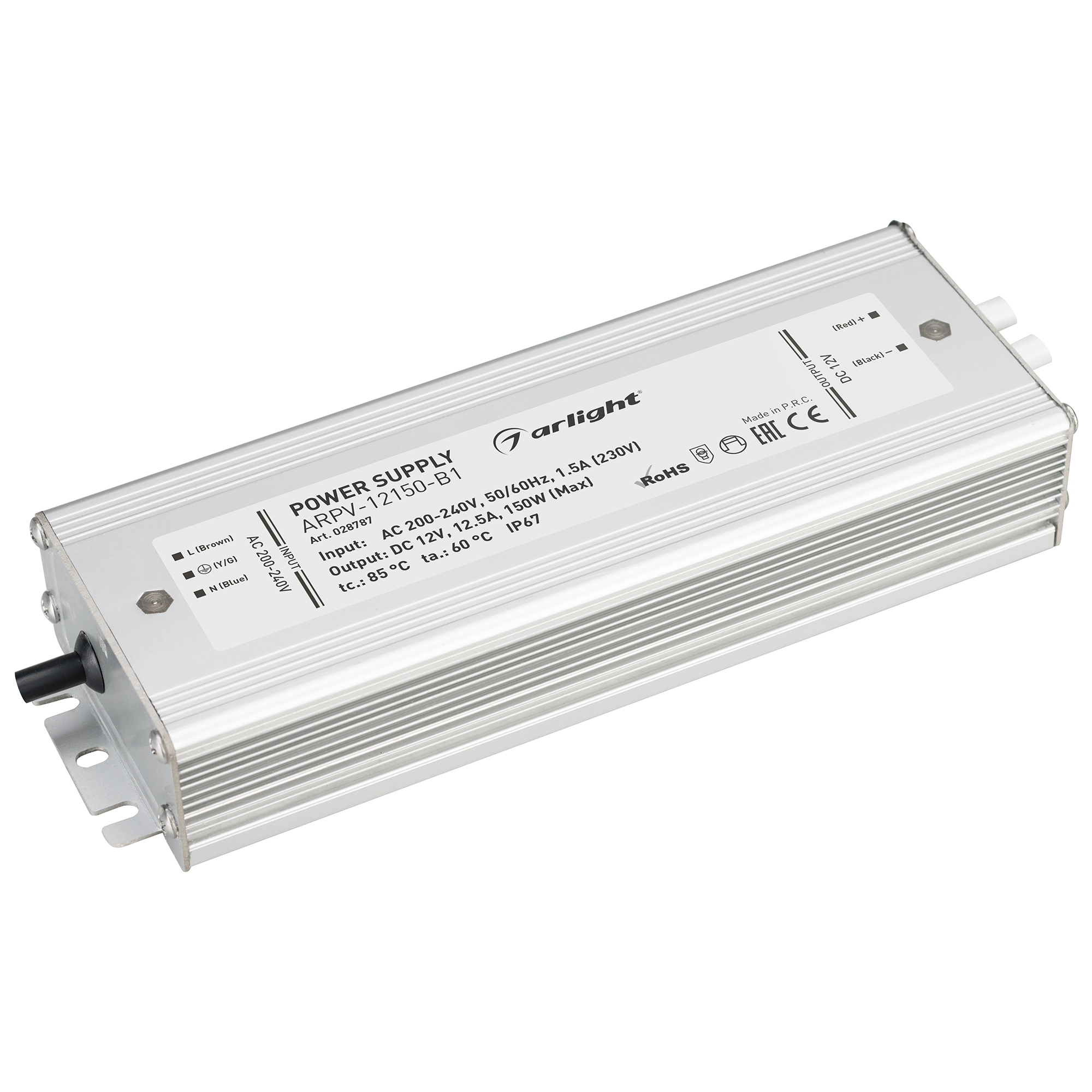 Блок питания ARPV-12150-B1 (12V, 12,5A, 150W) 028787 - Arlight