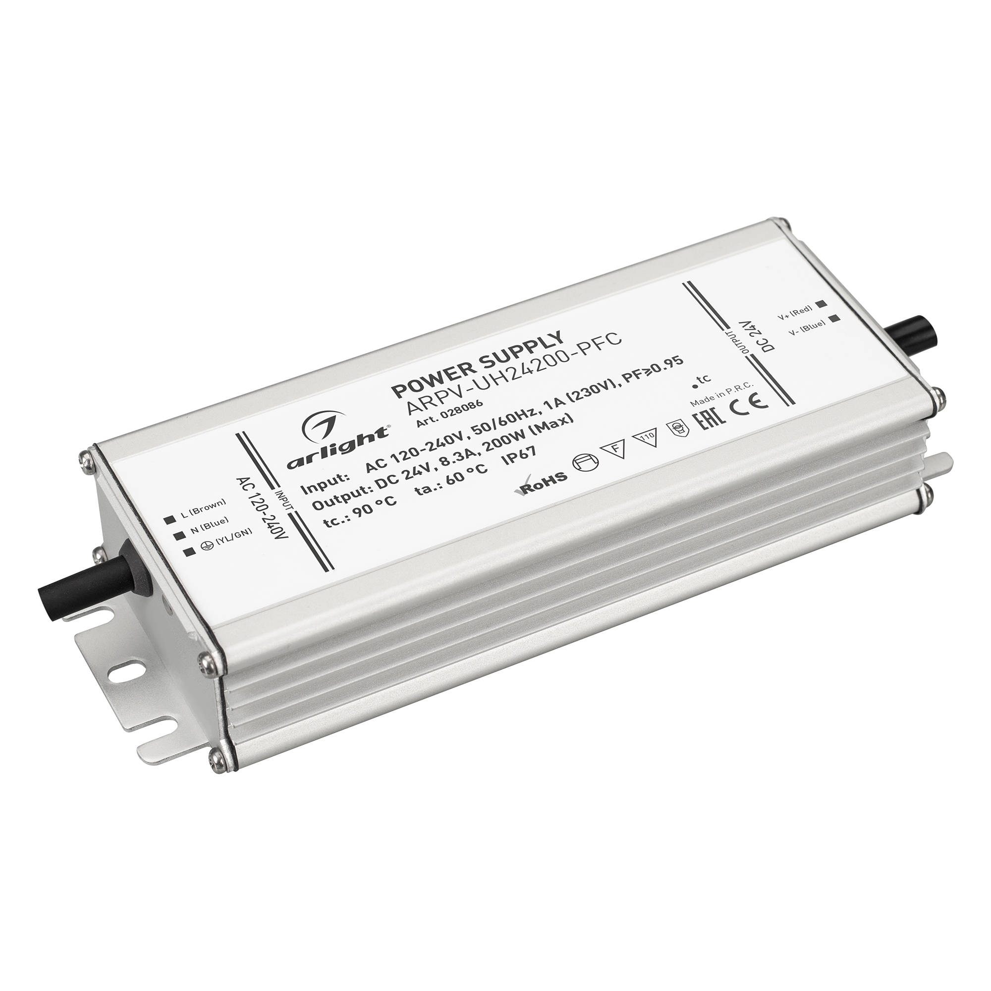 Блок питания ARPV-UH24200-PFC (24V, 8.3A, 200W) 028086 - Arlight