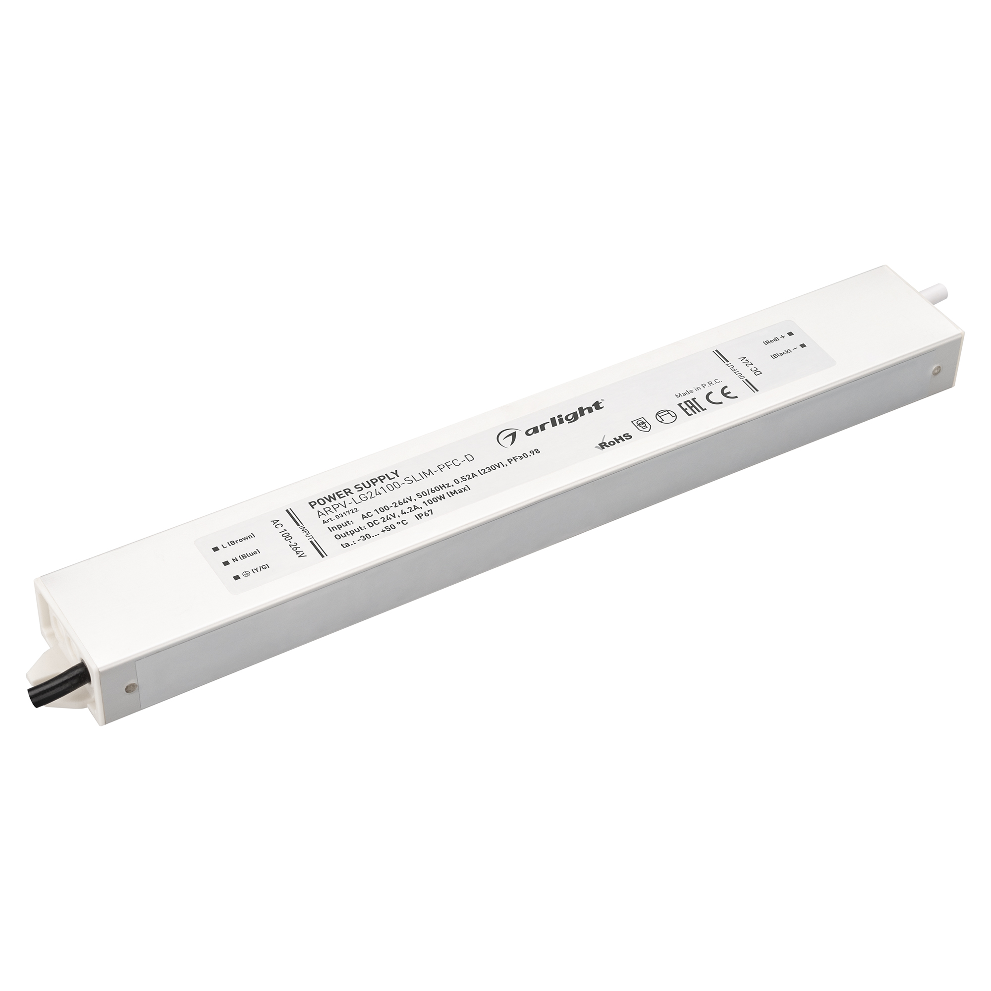 Блок питания ARPV-LG24100-SLIM-PFC-D (24V, 4.2A, 100W) 031722 - Arlight