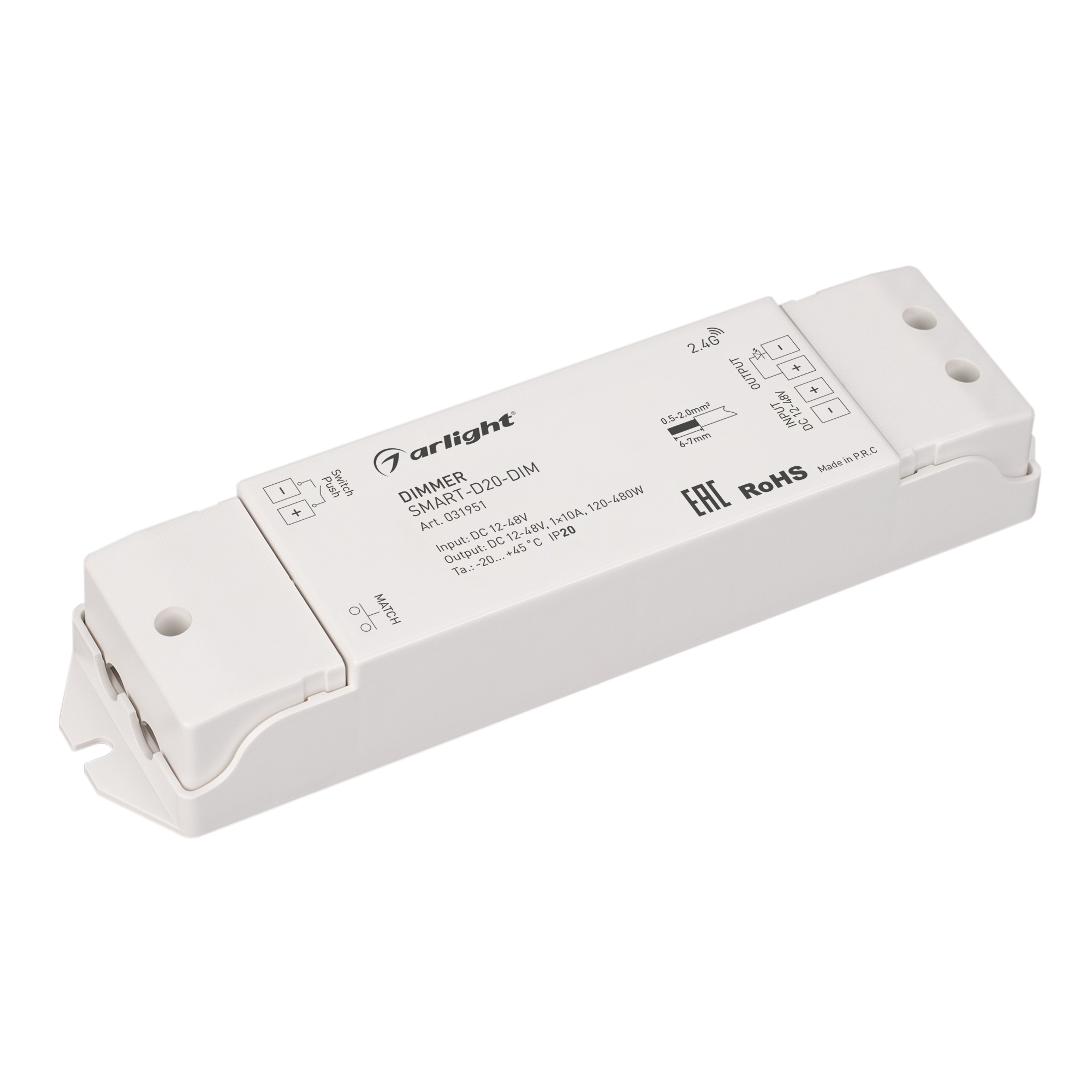 Диммер SMART-D20-DIM (12-48V, 1x10A, 2.4G) 031951 - Arlight