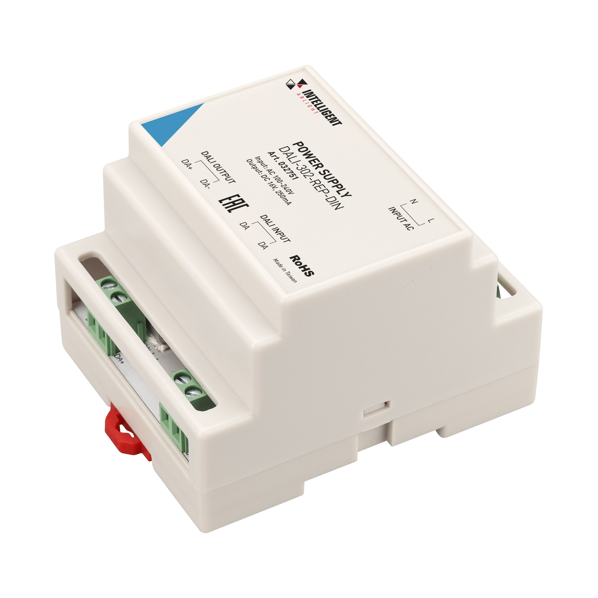 INTELLIGENT ARLIGHT Блок питания шины DALI-302-REP-DIN (230V, 250mA) 032751 - Arlight